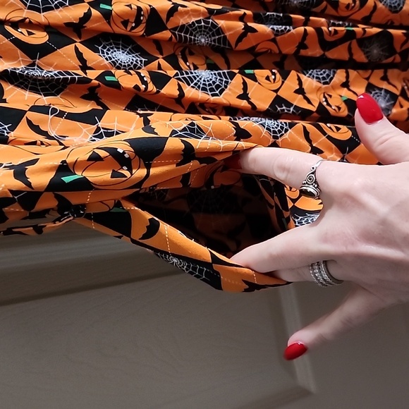 Miss Lulo Jack o Lantern Halloween Swing Dress - Picture 3 of 5